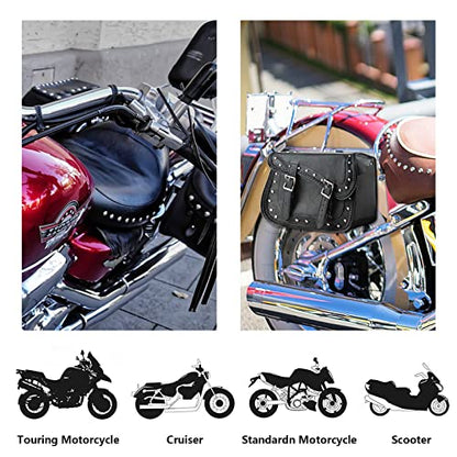 Motorcycle Saddle Bags Genuine Leather Motorcycle Luggage Bag For Softails Sportsters and Choppers