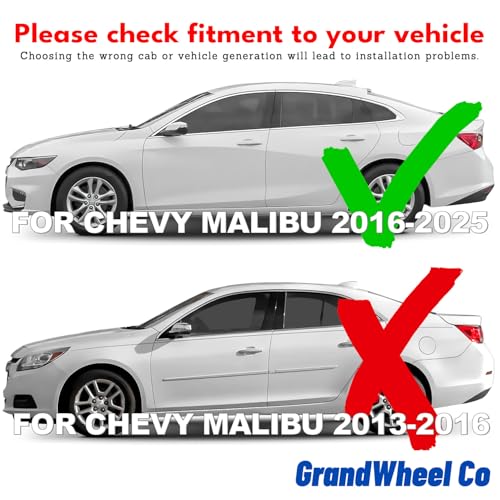Window Deflectors Smoke Tinted in (For Malibu 16-25)