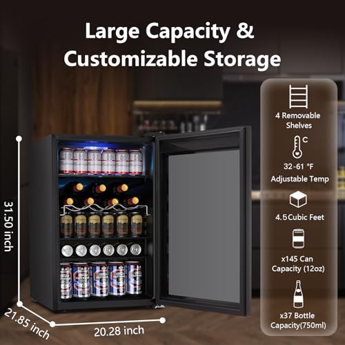 37 Bottle Wine Fridge (Black)