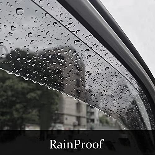 Window Visors Rain Guards for 06 (06-12 Ford Fusion (Dark Smoke))