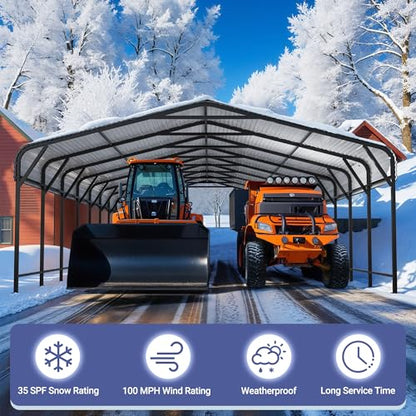 20x40 FT Heavy Duty Metal Carport Canopy (20x40 FT)