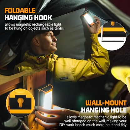 2 Pack Rechargeable LED Work Light