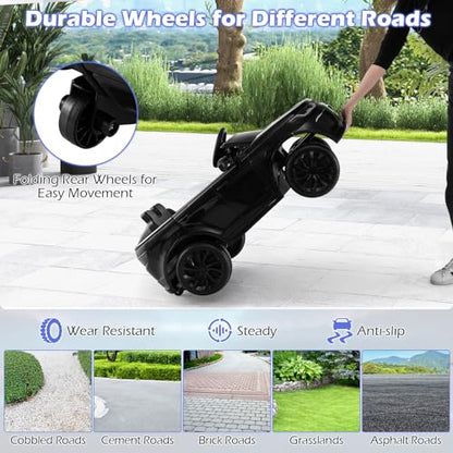 12V Kids Ride On Car (Black / 42.5” x 25.5” x 20”(L x W x H))