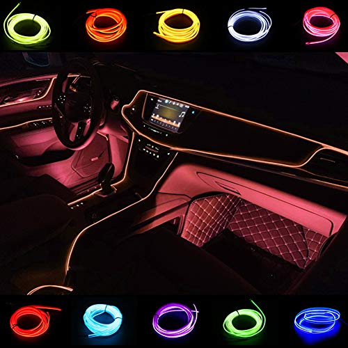 El Wire Neon Light Car Interior LED Lights (Pink / 5m)