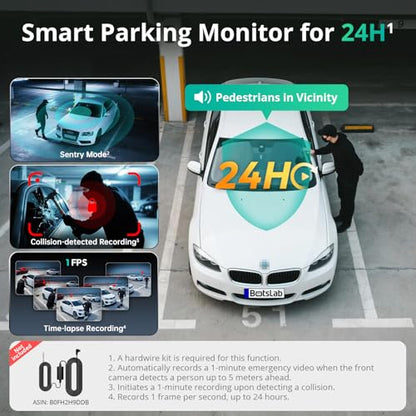 G980H 3CH】 4K 3 Channel 360° Dash Cam (Dark Gray)