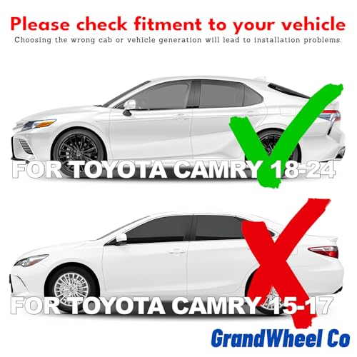 Window Deflectors Smoke Tinted in (For Camry 18-24)