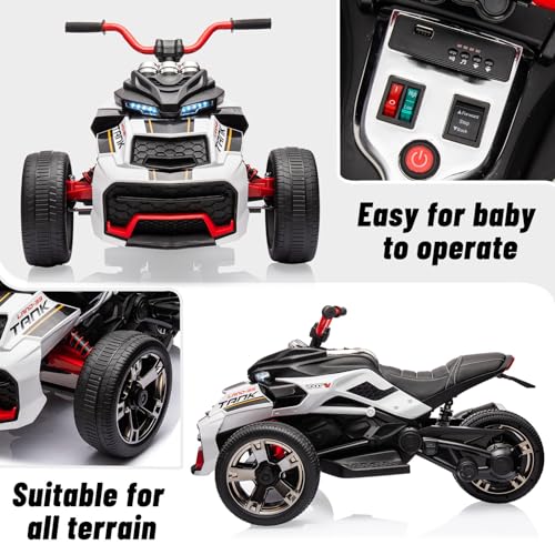 Kids Electric Ride on Truck Car (White-new)