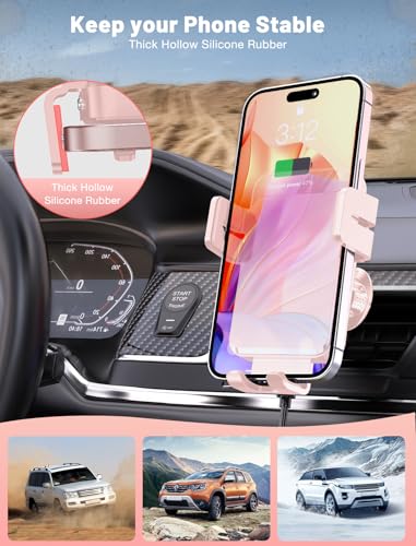 Wireless Car Charger Auto (Pink)