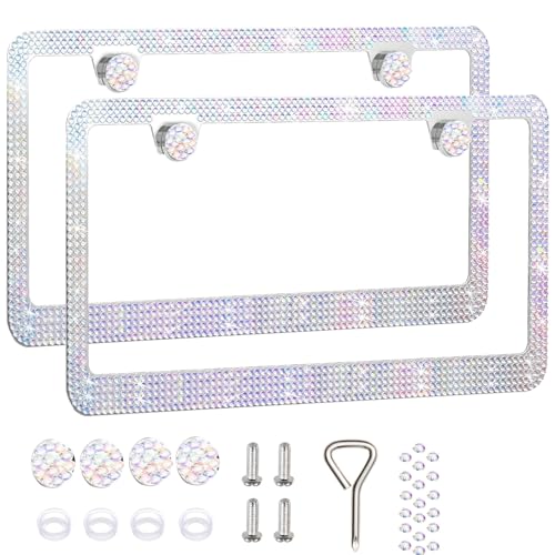 2 Pack License Plate Frames for Women (Colorful (2PCS))