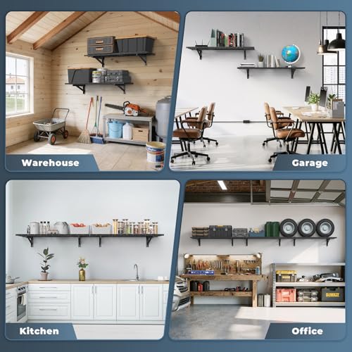 2 Pack Garage Shelving Wall Mounted (2 pack-1.5x4ft)