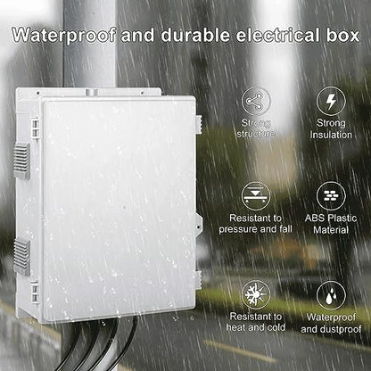 Outdoor Electrical Junction Box with High Power Outlet (16"H x 12"L x 5.9"W & Outlet)