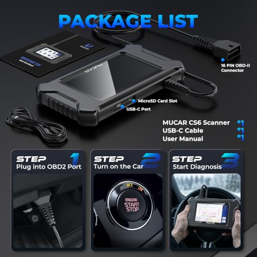 CS6 OBD2 Scanner Diagnostic Tool (Black)