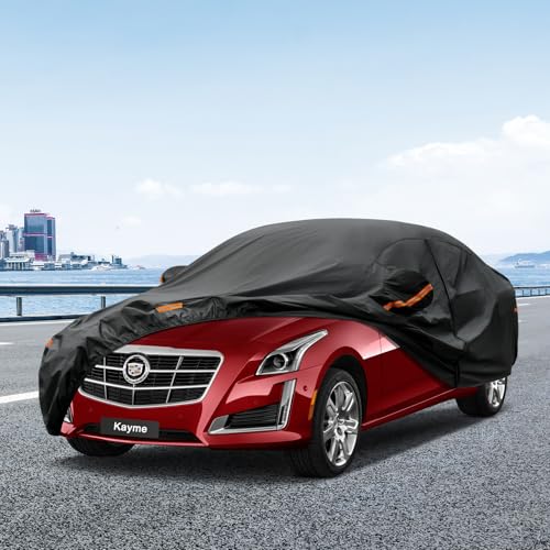 7 Layers Waterproof Car Cover for Cadillac CTS 2003 (PE-Black / Custom Fit Cadillac CTS)
