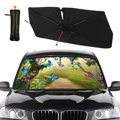 Fairy Butterfly Car Windshield Sun Shade Umbrella Style Sunshade (57'' X 30'' / style-AB9)