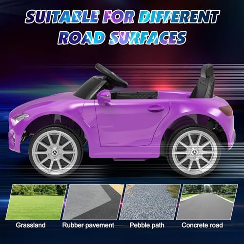 12V Kids Ride On Car with 2.4G Remote Control (Sc-purple)