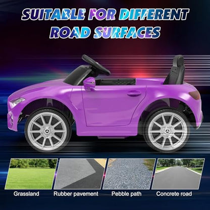 12V Kids Ride On Car with 2.4G Remote Control (Sc-purple)