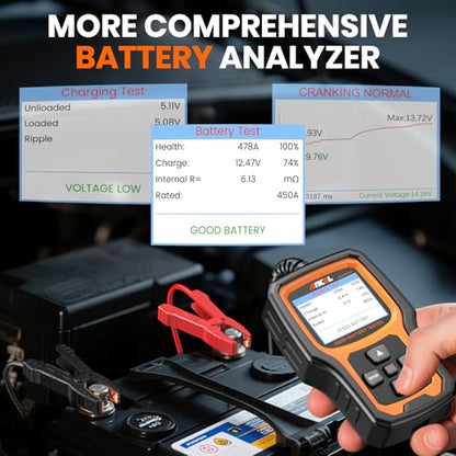 AD410 PRO OBD2 Scanner and Battery Tester (yellow)
