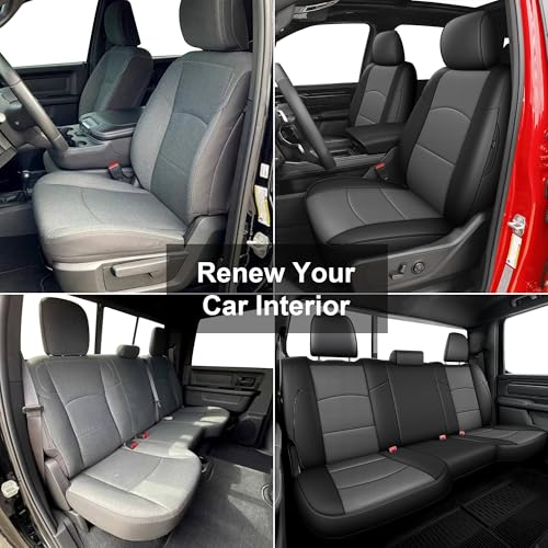 Custom Fit Seat Covers for Ram 2500 2019 (Black+Gray / Ram 2019-2026 2500 Full Set)