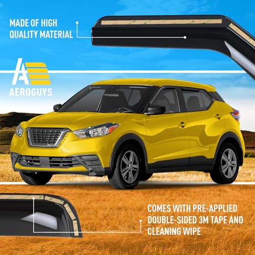 Extra Durable Window Deflectors in (For Nissan Kicks 18-24)