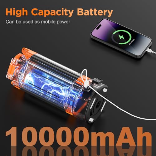 Rechargeable Camping Light with Tripod Stand (Orange)