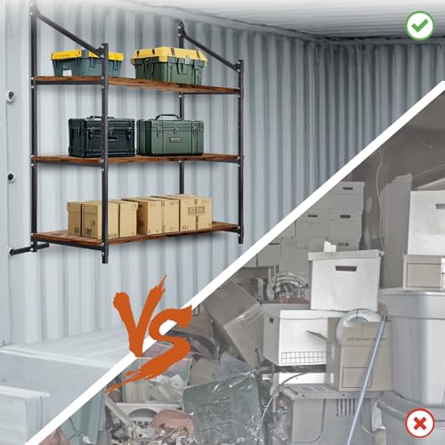 2 Pack Hanging Heavy duty Adjustable Shelf 56.5x22 Cargo Container Shelving units (2 Pieces)