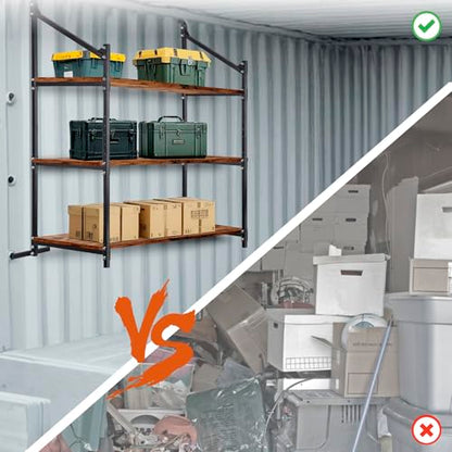 2 Pack Hanging Heavy duty Adjustable Shelf 56.5x22 Cargo Container Shelving units (2 Pieces)