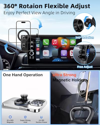 Car Phone Holder for 2023 (Toyota BZ4X/Subaru Solterra 2023-2025 / Magsafe)