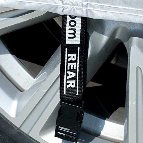 Light Shell Breathable Material Classic Zipper Design Waterproof UV (Silver-Green / YL: for SUV (Length 170"-190"))