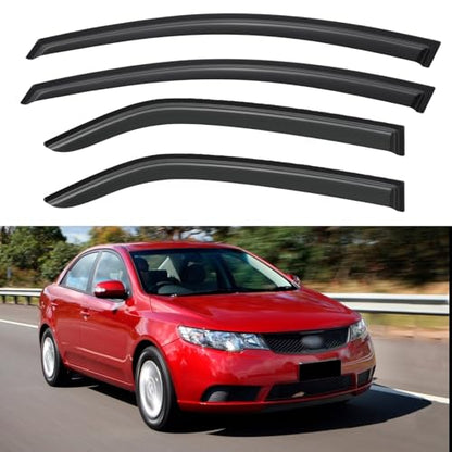 Window Visors Rain Guards for 2009 2010 2011 2012 2013 Kia Forte (2009-2013 Kia Forte)