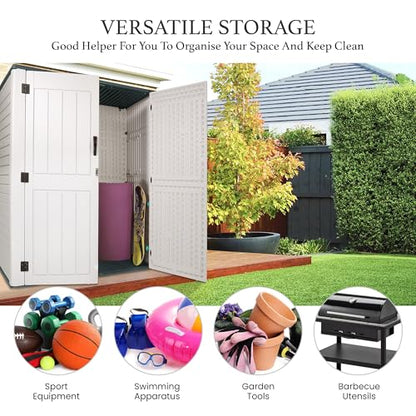 Outdoor Storage Cabinet (Creamy White 52 Cu ft)