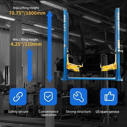 ME 10000lbs 2 Post Lift Car Lift Automotive Lift 2 Post Car Lift Hoist Equipment for Garage Shop Repair (10000)