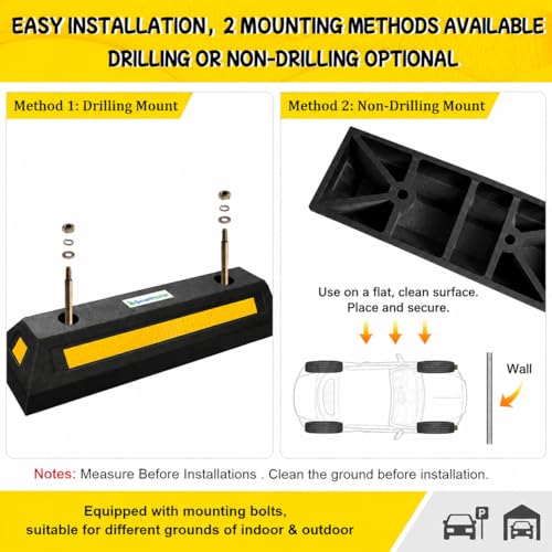 Car Stoppers for Garage (18x5x3IN 4Lbs)