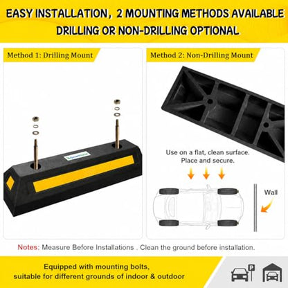 Car Stoppers for Garage (18x5x3IN 4Lbs)