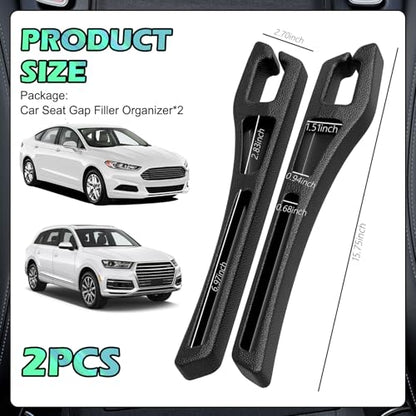 2PCS Car Seat Gap Filler Organizer with Phone Holder