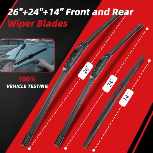 Windshield Wiper Blades Replacement for Honda Pilot 2016 (26"+24"+14")