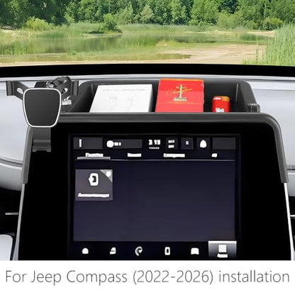 Car Phone Holder Center Console Organizer for Jeep Compass 2022 (for Jeep Compass 2022-2026【8.4-inch Screen】)