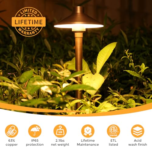 Solid Brass Low Voltage Landscape Pathway Lights