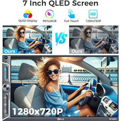 7" QLED Wireless Double Din Car Stereo (7 Inch Car Stereo)
