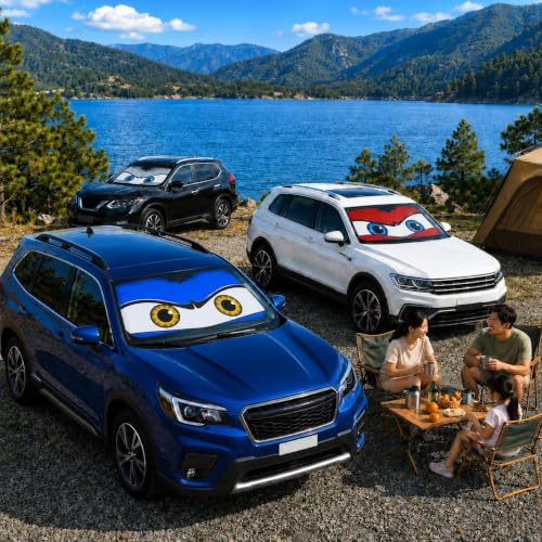 Car Windshield Sun Shade Umbrella (Monster Blue)