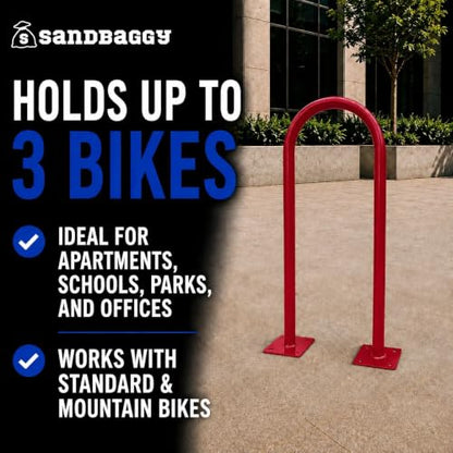U Shaped Bike Rack (Red)