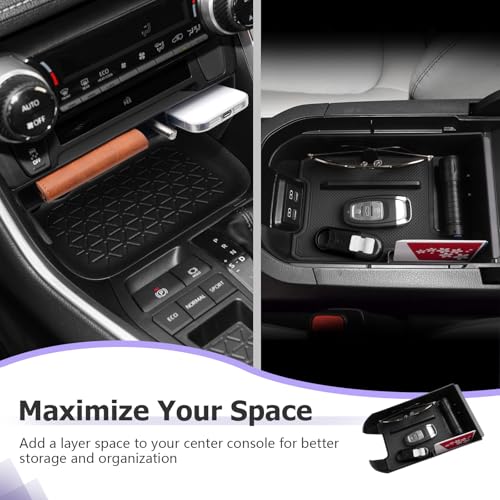 for 2025 Toyota RAV 4 Accessories Compatible with 2019 2020 2021 2022 2023 2024 2025 Toyota RAV 4 Front Center Console Organizer