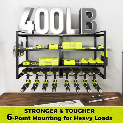 Power Tool Organizer (4-Layer 8-Drill Cordless / black)