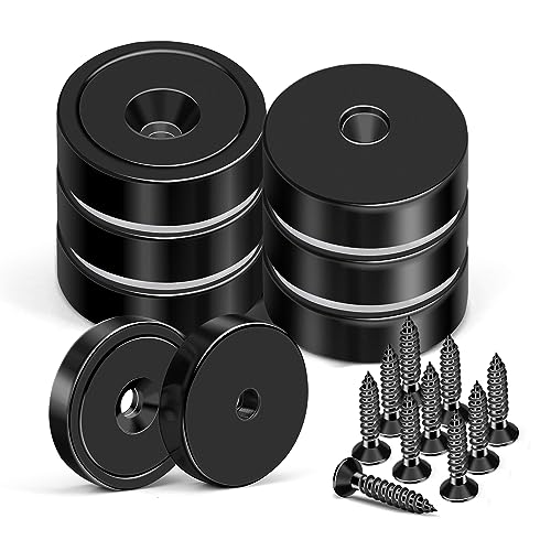 Rare Earth Neodymium Cup Magnets 70LB Strong Black