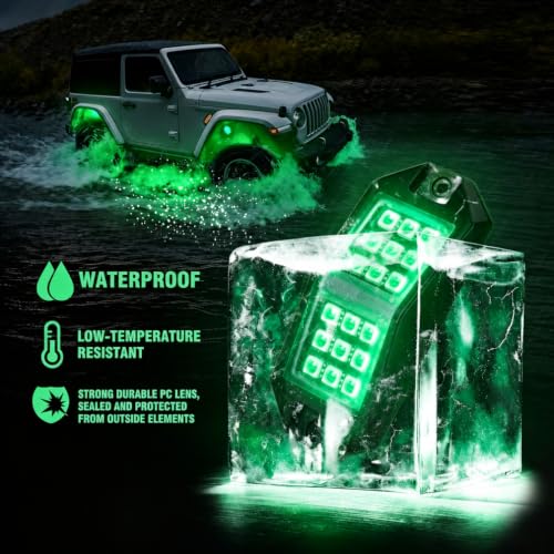 18 LED Rock Lights 10 Pods Wide Angle Bluetooth Wheel Well Lights (10 Pods / Wide Housing)