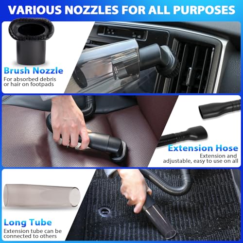 Car Cleaning Kit with High Power Vacuum (Gray)