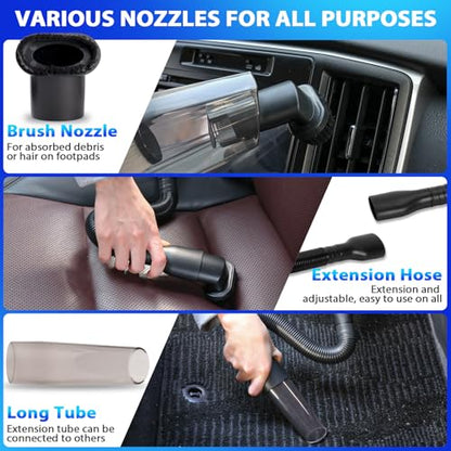 Car Cleaning Kit with High Power Vacuum (Gray)