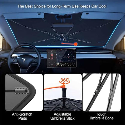 2025 Upgrade Funny Animals Car Windshield Sun Shade Umbrella 5 Layers Nano Coatings Raccoon Driving Car Front Window UV Block Sunshade Cover for Most Cars SUV (Raccoon Driving)