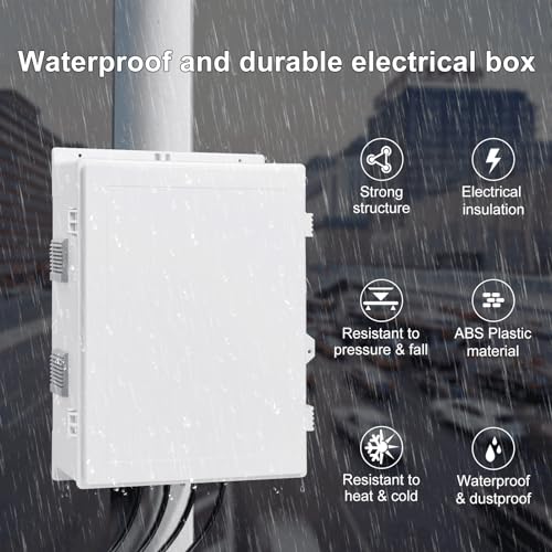 Outdoor Electrical Junction Box with High Power Outlet (18.1"H x 12.6"L x 6.3"W & Outlet)
