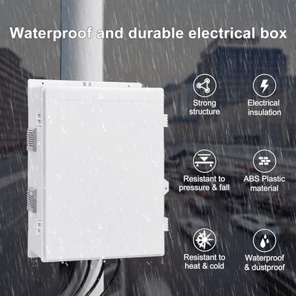 Outdoor Electrical Junction Box with High Power Outlet (18.1"H x 12.6"L x 6.3"W & Outlet)