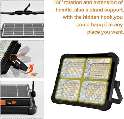 Portable LED Work Solar Light 100W (Black)